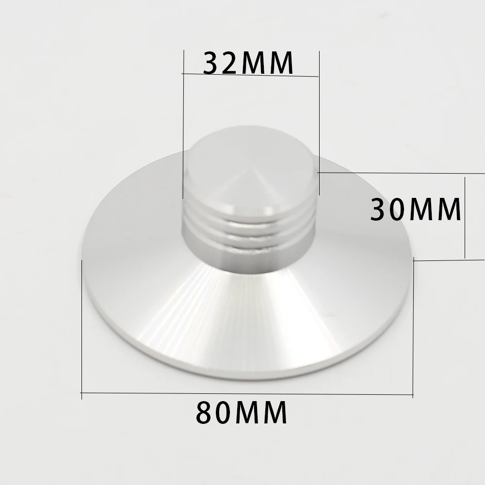 แผ่นอลูมิเนียมกันโคลงสำหรับเครื่องเล่นแผ่นเสียงไวนิลเครื่องเล่น CD ที่หนีบน้ำหนักบันทึกสูง31มม. สีเงินสีดำ78มม.