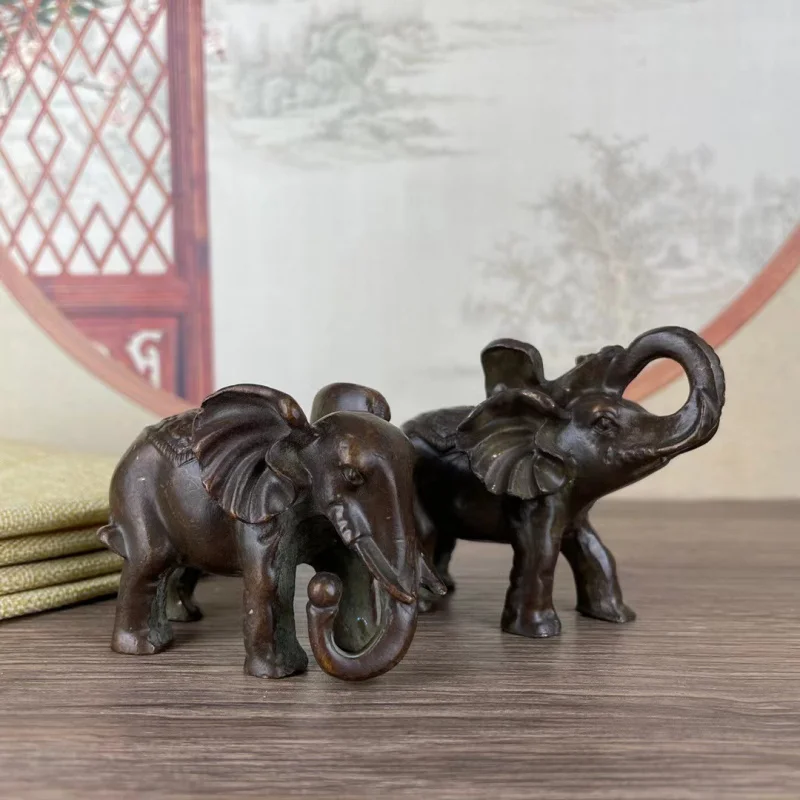 

Антикварная коллекция из сплава, украшения Lucky and Ruyi, медь Jixiang, чайный столик, украшения для стола, украшения для дома, прихожей