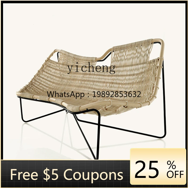 

ZZ Outdoor Furniture Simple Modern Living Room with Balcony Chair Subnet Red Single Leisure Chair
