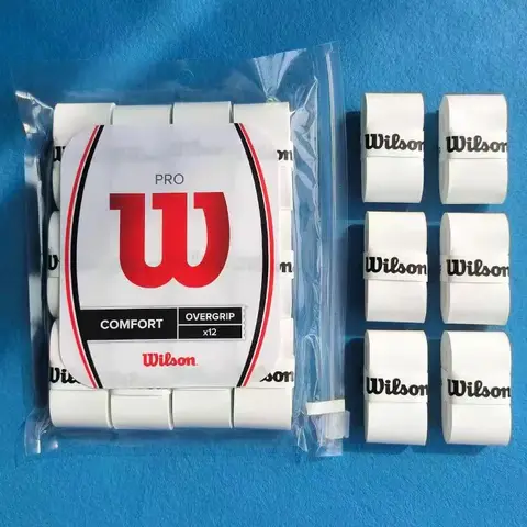 Оригинальная противоскользящая обмотка WILSON для теннисных ракеток, впитывающая пот, амортизирующая лента для падела, аксессуары для тренировок