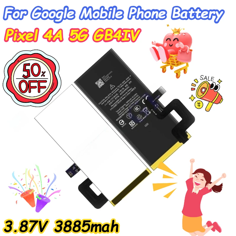 

3.87V 3885mah for Google Pixel 4A 5G Mobile Phone Battery GB4IV