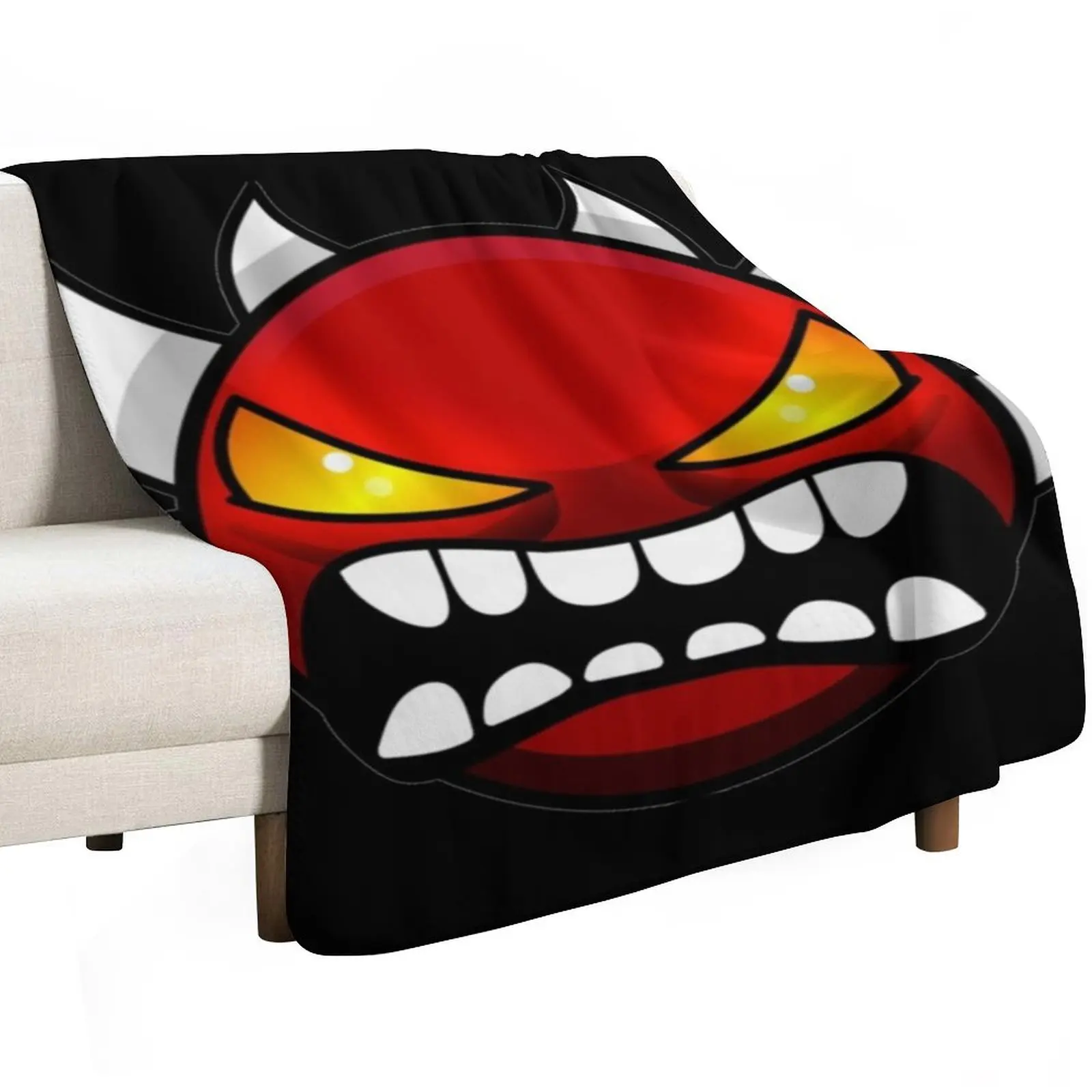 angry geometry dash Throw Blanket heavy to sleep Camping Cute Bed Sleeping Bag valentine gift ideas Blankets