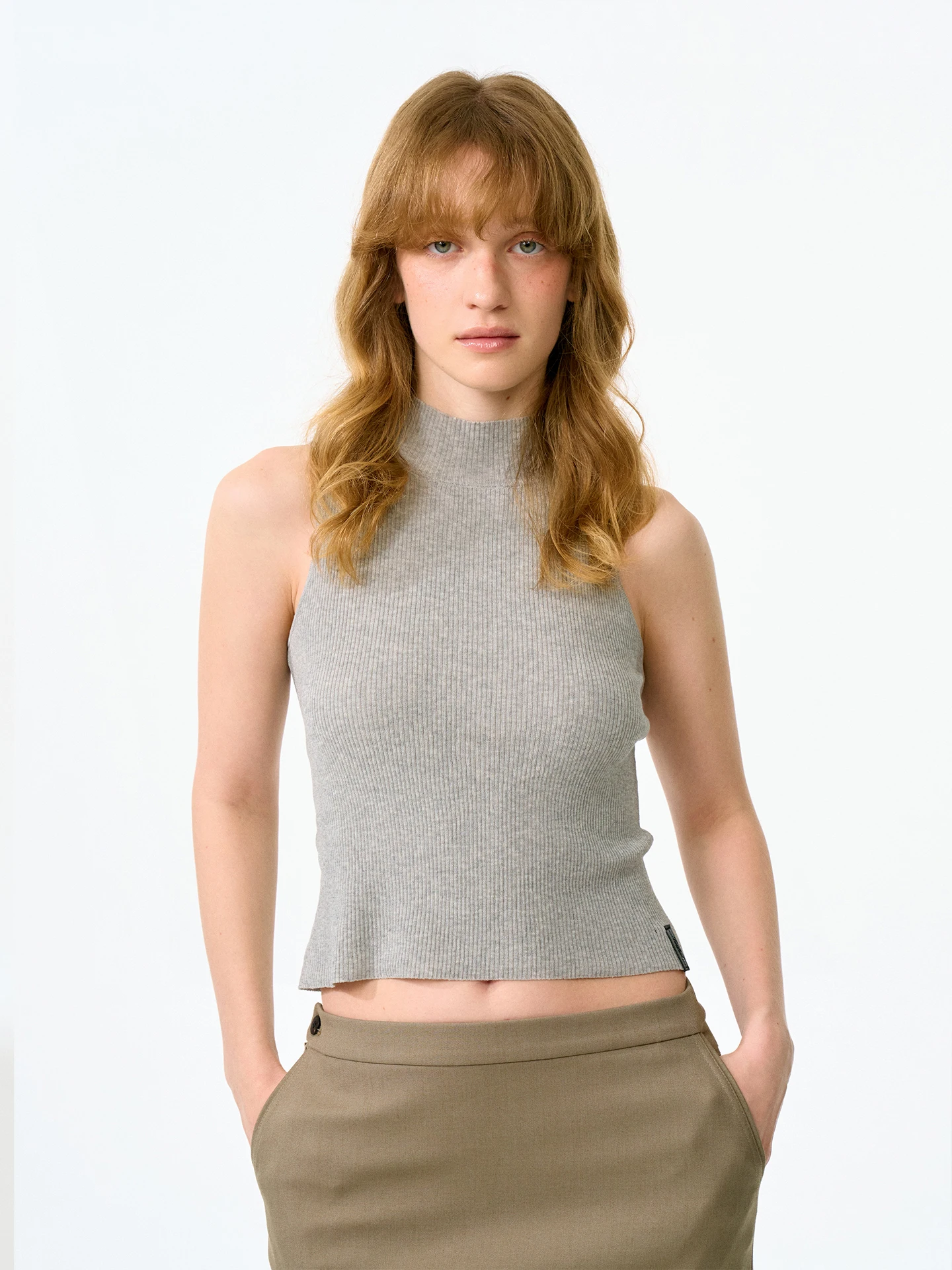 

Летний освежающий жилет Firstfloor из ацетатного хлопка с эффектом ледяной прохлады, приятный для кожи, гладкий, с воротником-стойкой, приталенный, короткий, вязаный