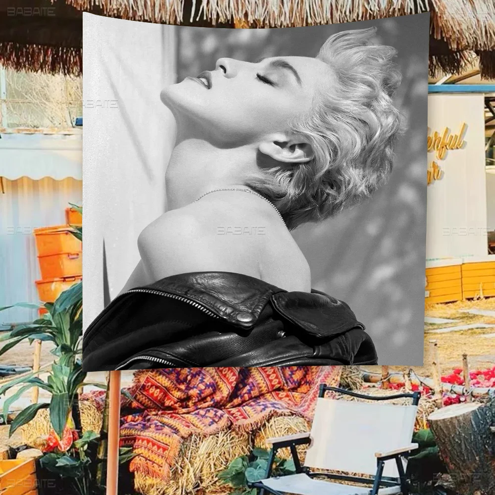 1980s Madonna High End Quality Banner Printing Artistic Atmosphere Style Camping Flag