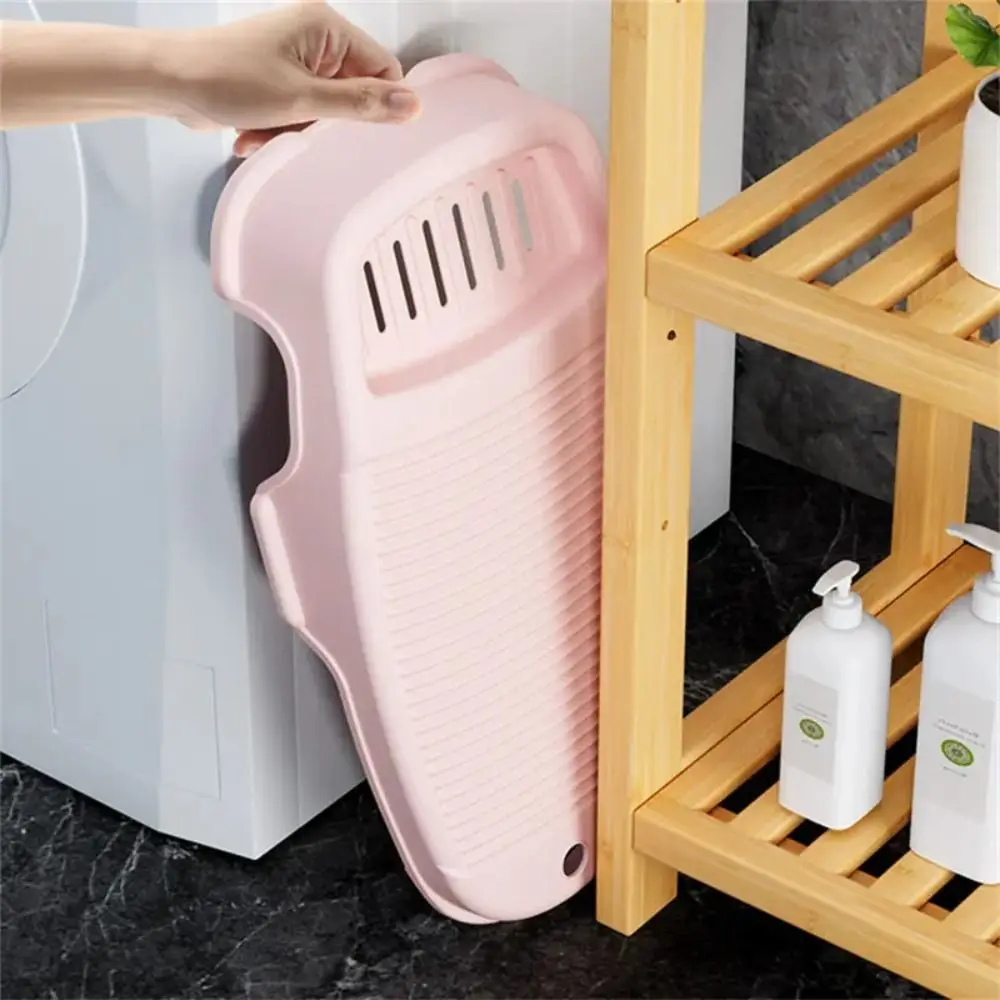 لوح غسيل مع حامل صابون سميك لغسل اليدين ألواح الغسيل ثقوب الصرف تصميم غير قابل للانزلاق حامل غسيل الملابس القذرة
