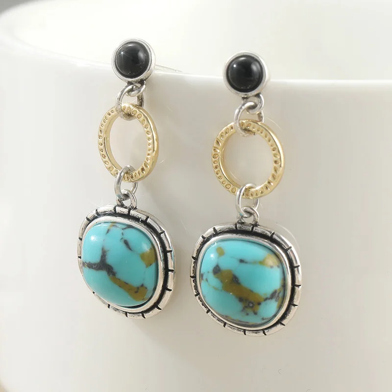 أقراط على الطراز العرقي الهندسي القديم، بالإضافة إلى إكسسوارات مجوهرات للعطلات والعطلات #4