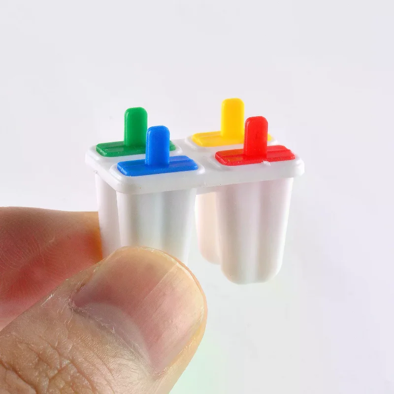 

1 Set Cute Miniature Ice Cream Popsicle Model Simulation Dessert Food For Dollhouse DIY Doll Accessories
