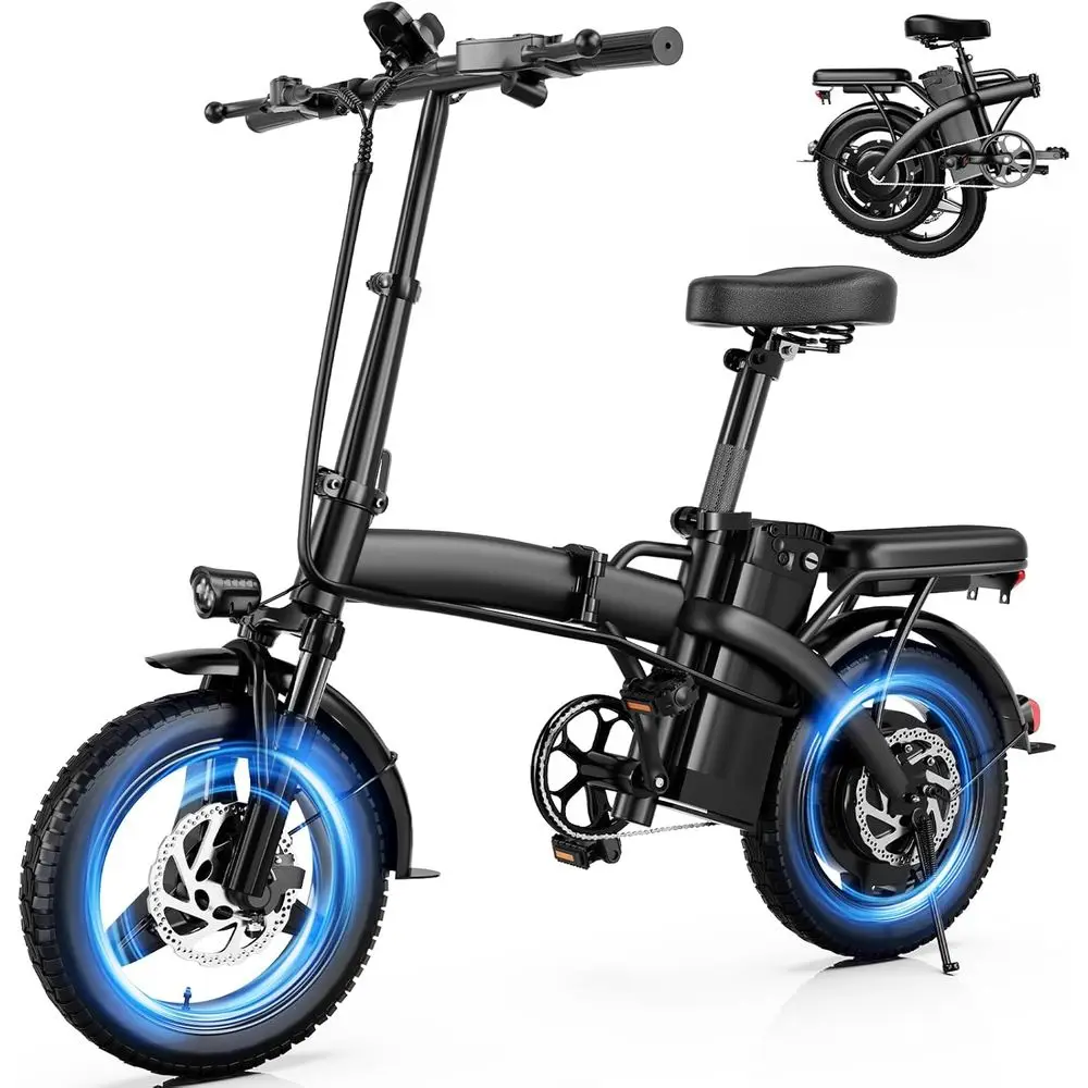 

Электрический городской велосипед для взрослых: двигатель 500 Вт, скорость 25 миль/ч, аккумулятор 48В 12Ач, запас хода 35 миль, 30 ° Горный велосипед, 3-уровневая система помощи, 14 колес, Dua