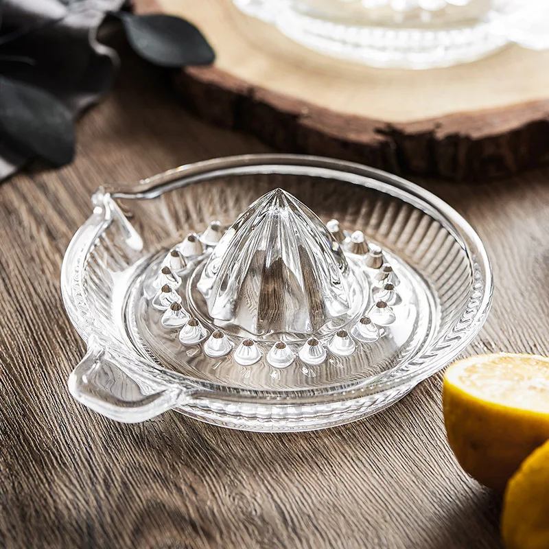 

Household small glass juicer, manual lemon and orange juice extruder, hand juicer Household kitchen small tool accessories