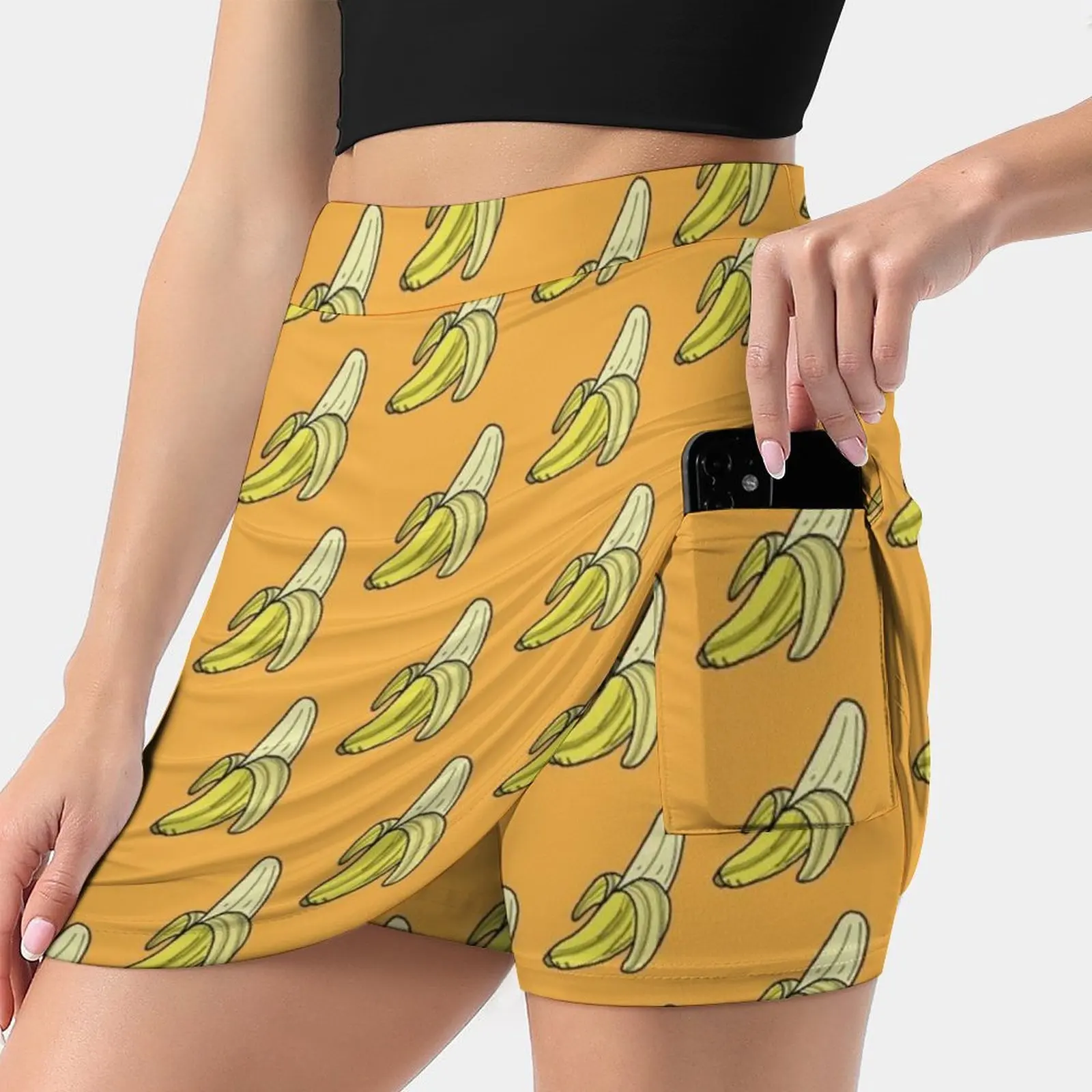 Vintage-Banana Women's skirt Aesthetic skirts New Fashion Short Skirts Breakfast Bright Cooking Cool Cute Delicious Eat Edible