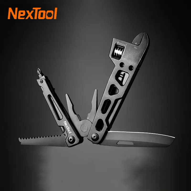 

NexTool 9 In 1 Multi-Function Wrench Knife Folding Tool Multi-Purpose Pliers Wood Saw Slotted Screwdriver Kitchen Cutter