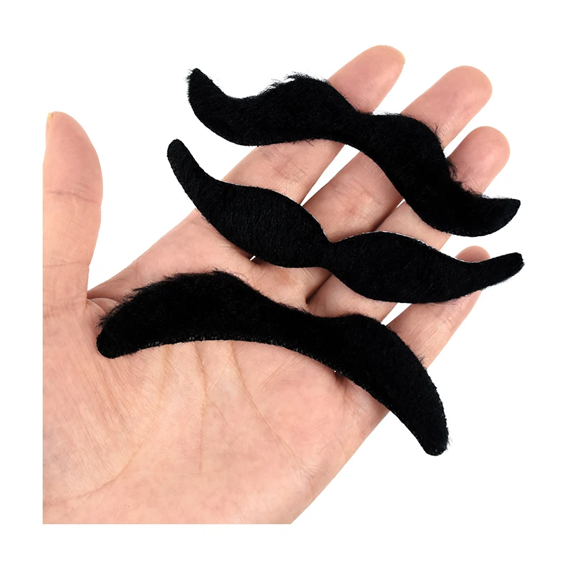 48PCS Black Fake Moustache Funny Beard Wedding Birthday Party Performance Photobooth Props Halloween Costume Cosplay Mustache