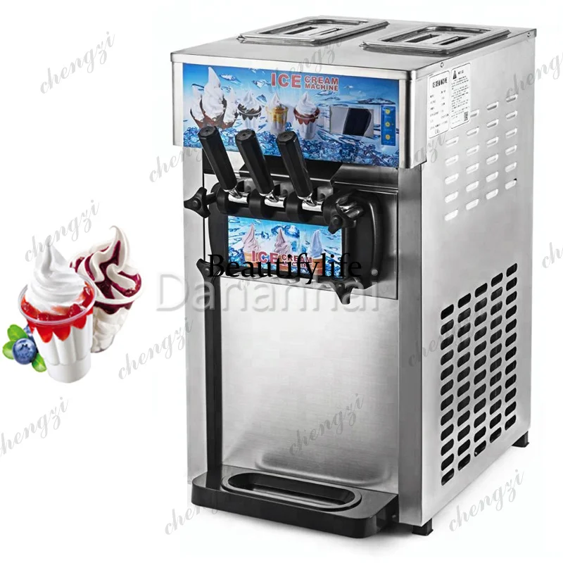 

A81 Commercial Desktop Ice Cream Machine - High-Efficiency Three Flavor Popsicle Frozen Yogurt Maker for Business Use