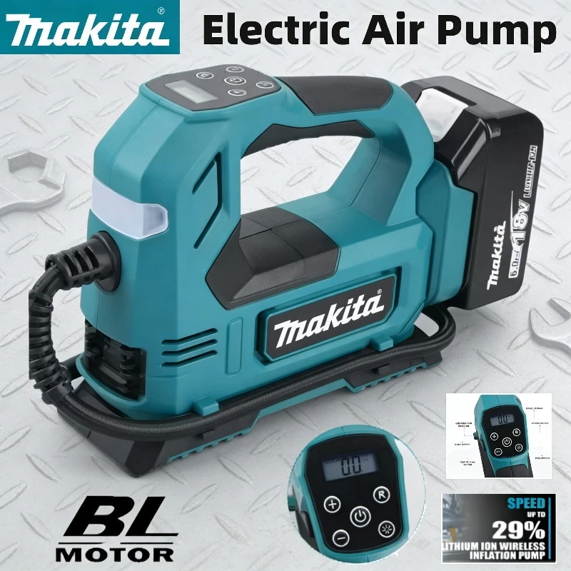 

Makita brushless air Pump Cordless Air Inflator: Portable Tyre Pump with Digital Display for Cars & Motorcycles Tool