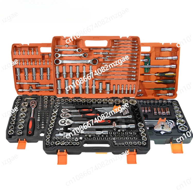 Complete set of hardware kit for automotive mechanical maintenance, vehicle mounted socket wrench toolbox, and combination