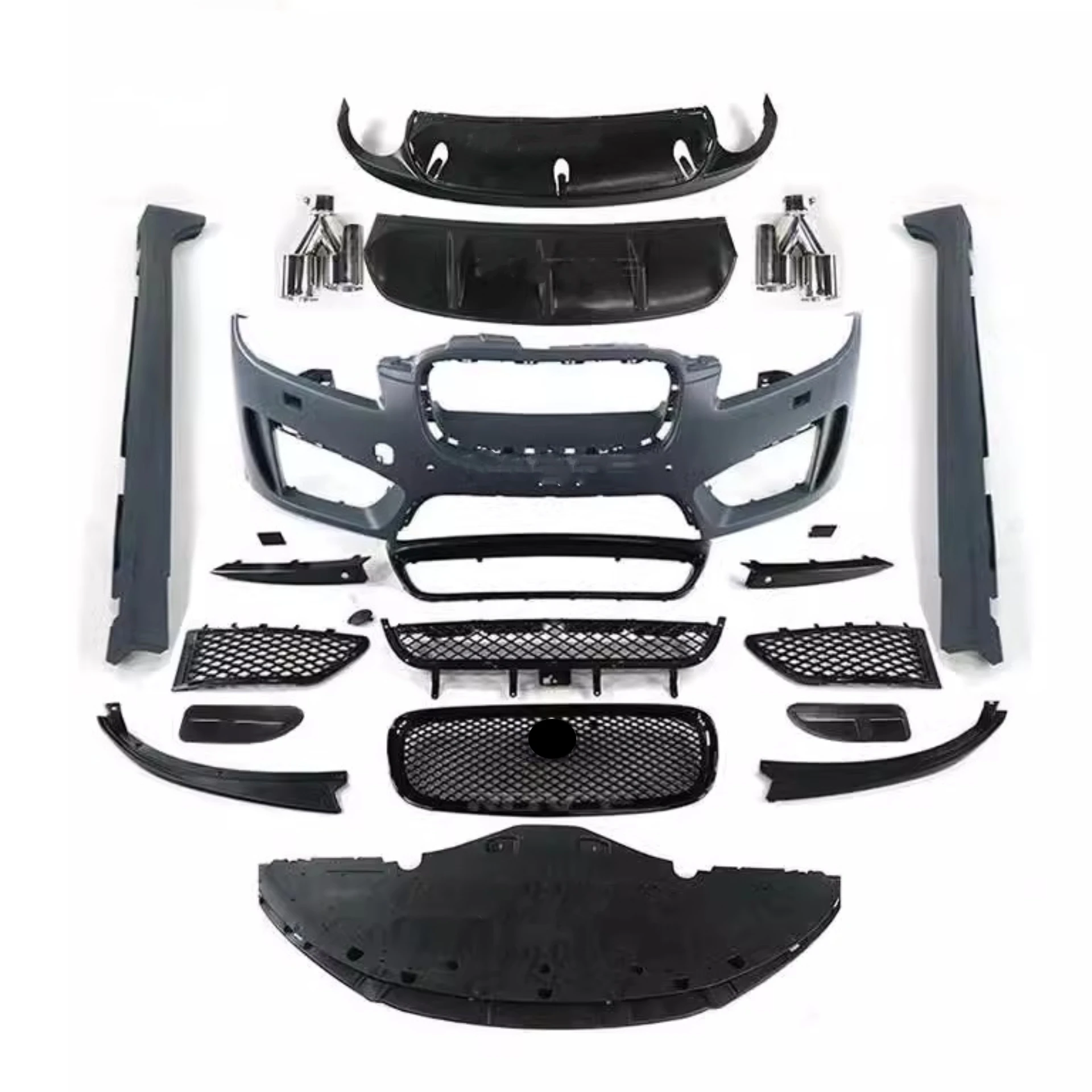 

Body Kit Front Bumper Side Skirt Grille Rear Lip Assembly for Jaguar XF 2012-2015 Modified XF-RS Style Surround Car Accessories