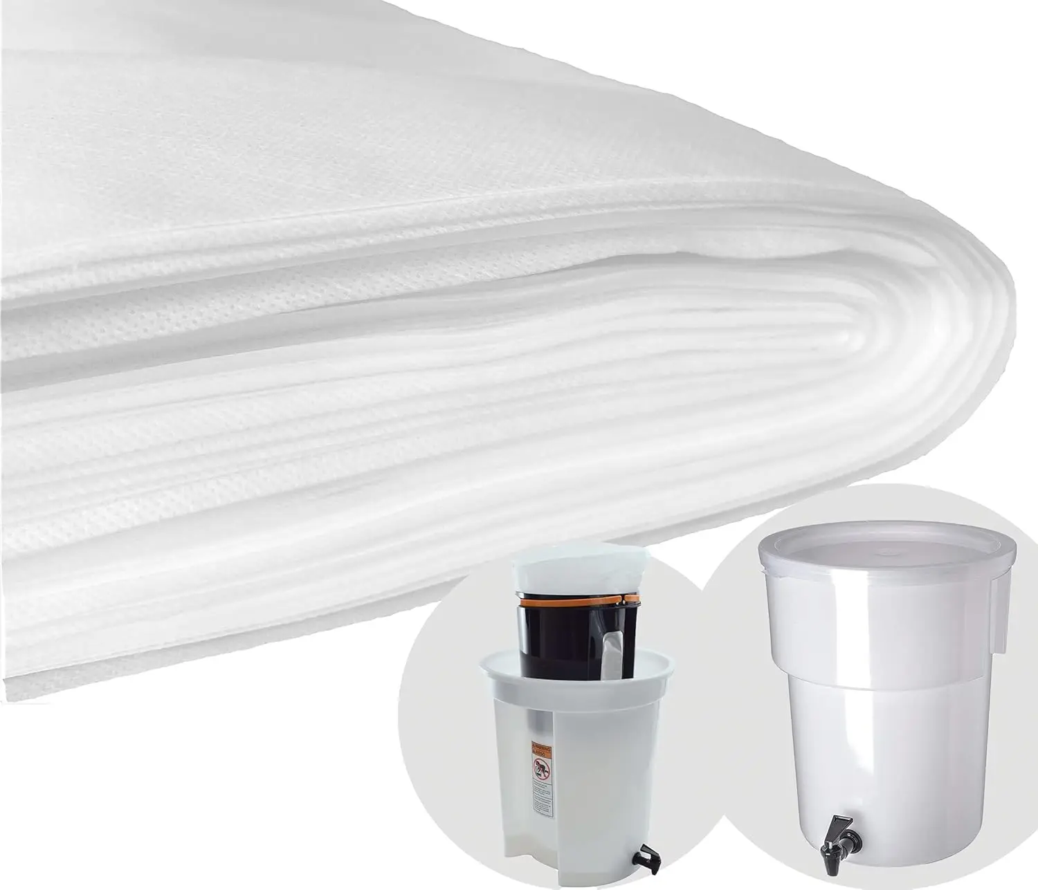 

(50 шт.) Коммерческие фильтры для холодного кофе, 20 x 20 дюймов для коммерческих моделей кофеварок для холодного приготовления и коммерческих помещений на 5 галлонов