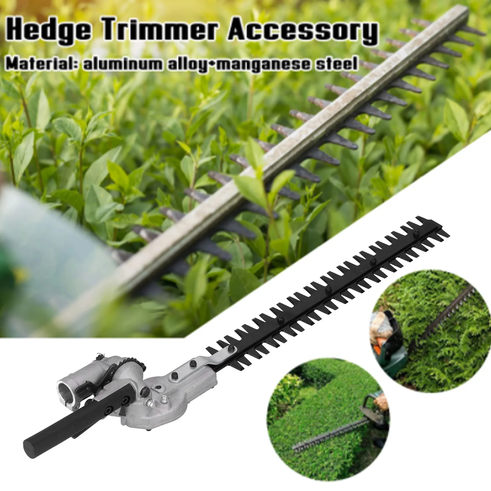 26mm Hedge Trimmer Head Attachment High Strength 65 Manganese Steel Material Brush Cutters Trimmer Double Edge Blade Accessory