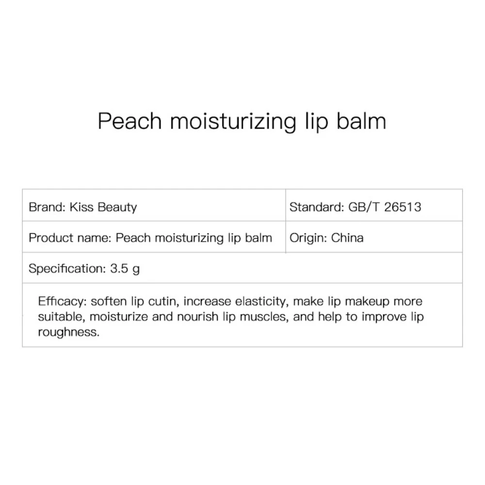 Chameleon Lip Balm Vitality Color Lipstick Peach Girl Lip Balm Moisturizing Natural Nourishing Lip Lines Long-lasting Lip Care