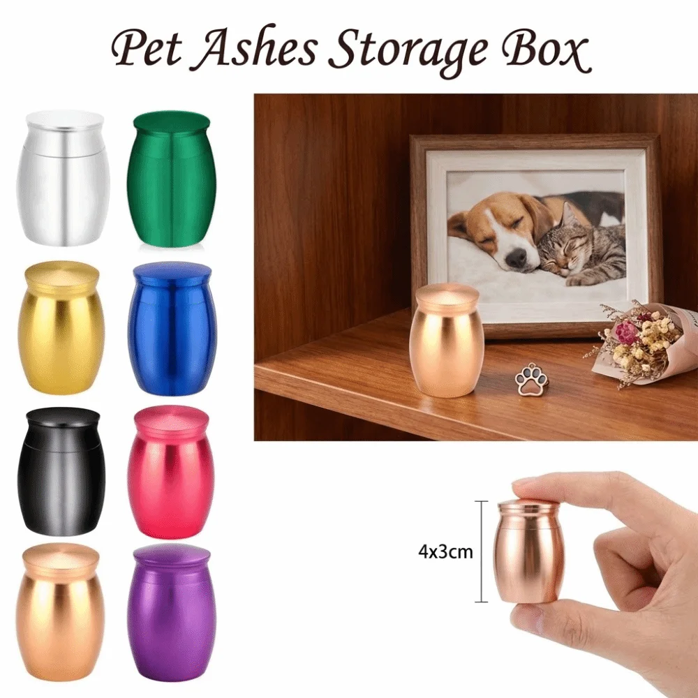 40X30mm Pet Ashes Storage Box Creative Moisture Proof Urn-Funeral Holder with Lid Dustproof Memento Burial Holder