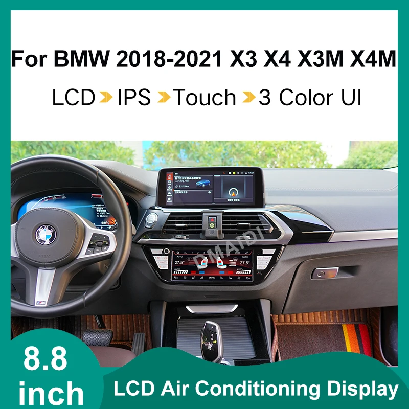 LCD Digital Voice Air Conditioning For BMW X3 X3M G01 G08 F97 X4 X4M G02 F98 2018-2022 AC Panel Display Screen Control Touch