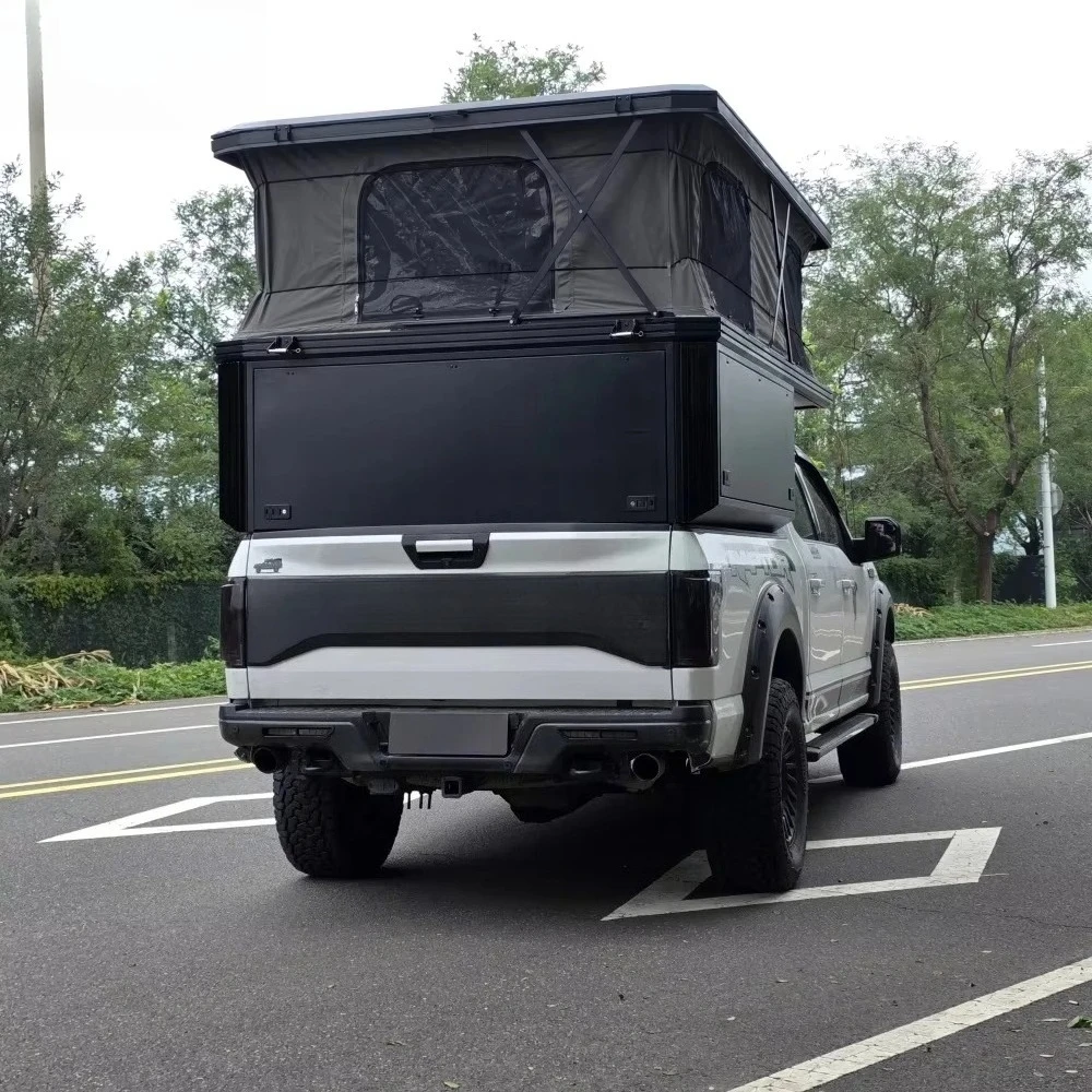 

TP06W Настраиваемый алюминиевый грузовик-кровать для кемпера Легкий всплывающий жесткий навес для палатки Топпер для мелодии M1 Camper