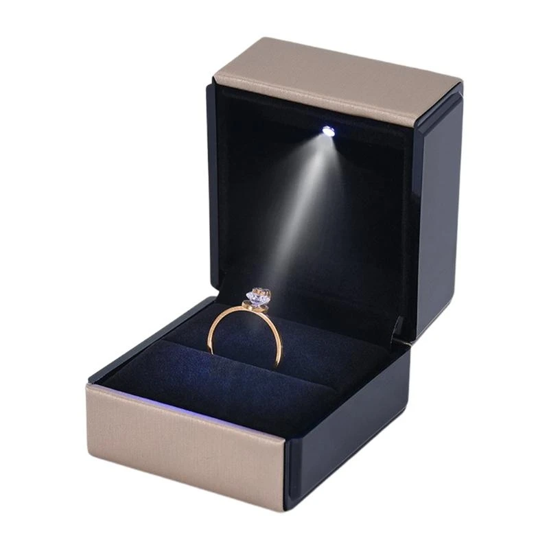 

Светодиодная подсветка, коробка для колец, витрина для ювелирных изделий, коробка для подарков, квадратный держатель для сережек