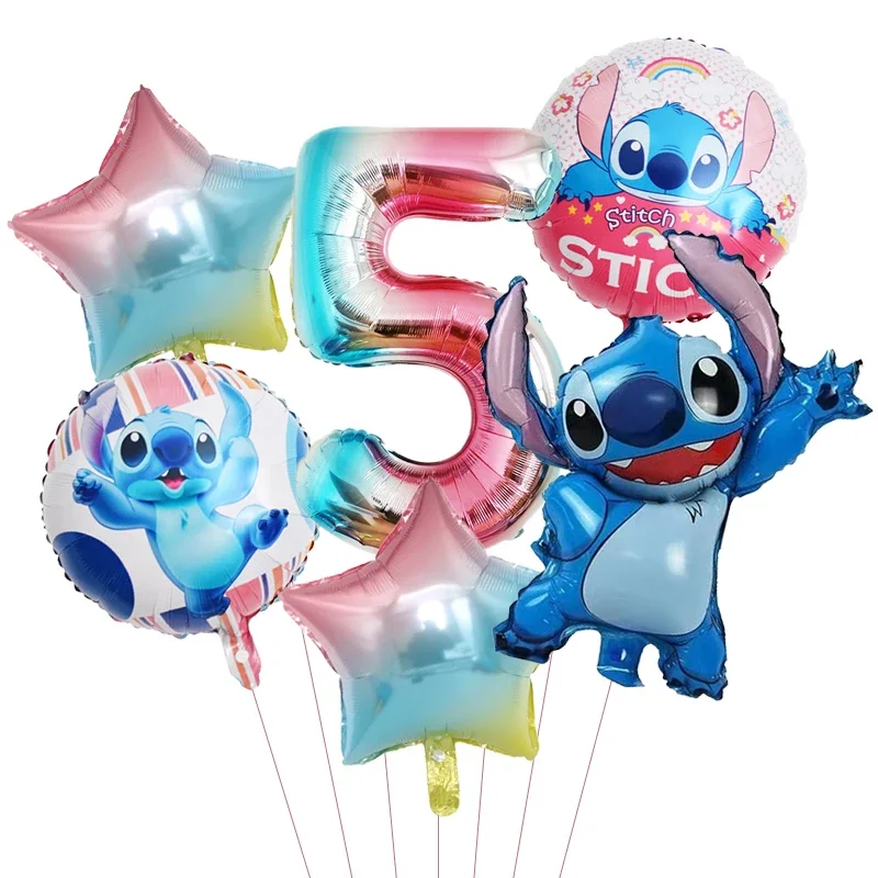 6pcs Disney Lilo & Stitch Party Balloons Stitch 32\