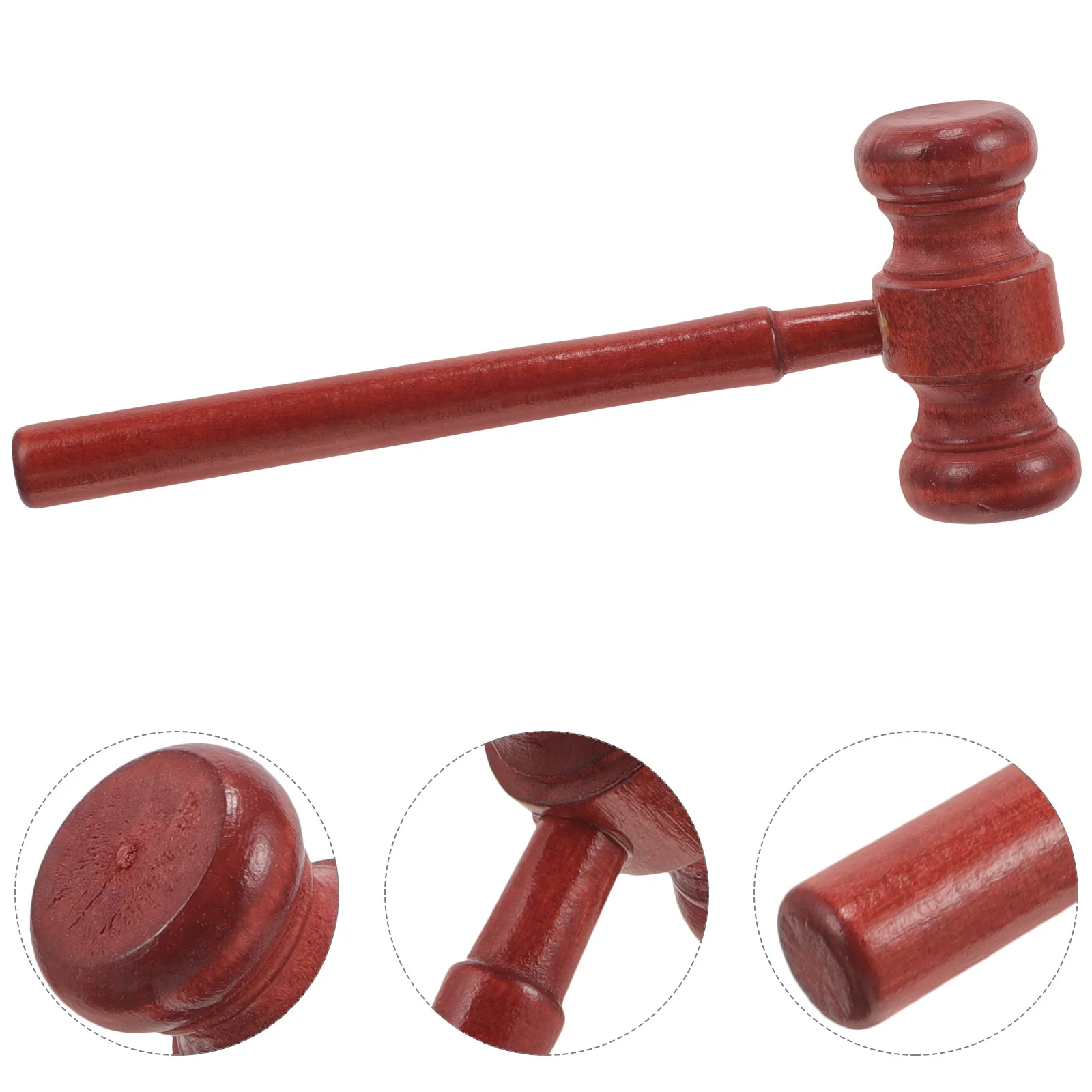 Judge Hammer Shot Gavel Plaything Kids Toy Accessories for Auctions Novel Wood Role