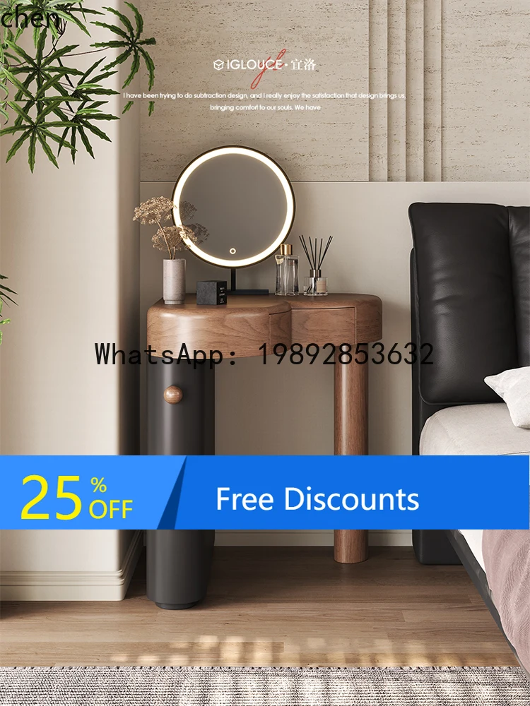 

minimalist corner dresser storage cabinet integrated bedroom small apartment solid wood makeup table