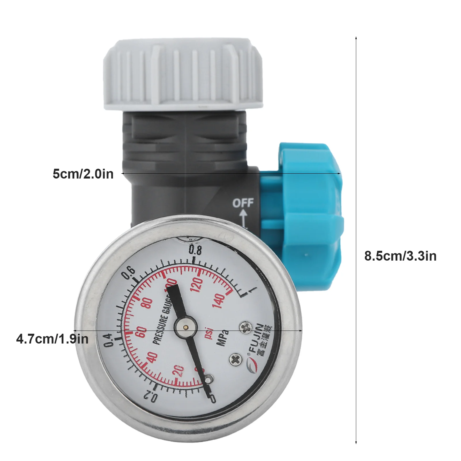 야외 정원 관개 수압 제어 밸브 용 압력 게이지 액세서리가있는 G3/4in 수압 조절기 밸브