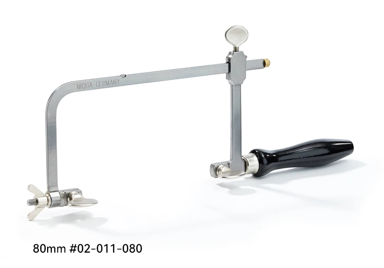 NIQUA Verstellbarer Juwelier-Sägerahmen 60-200mm Sägetiefe Deutscher Stil Holzgriff Spannschraube Sägerahmen Tischsägewerkzeug – Detail 6