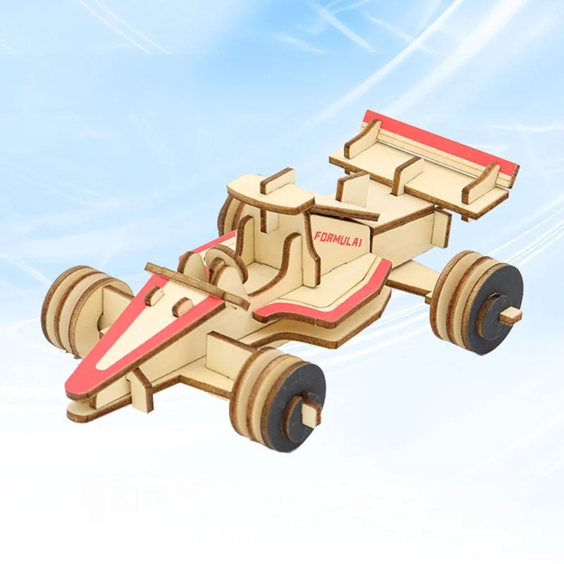 OUZEY 3D 木製車モデルキット、DIY 車両組み立てパズル、ティーンエイジャーと大人のための教育用組み立ておもちゃ