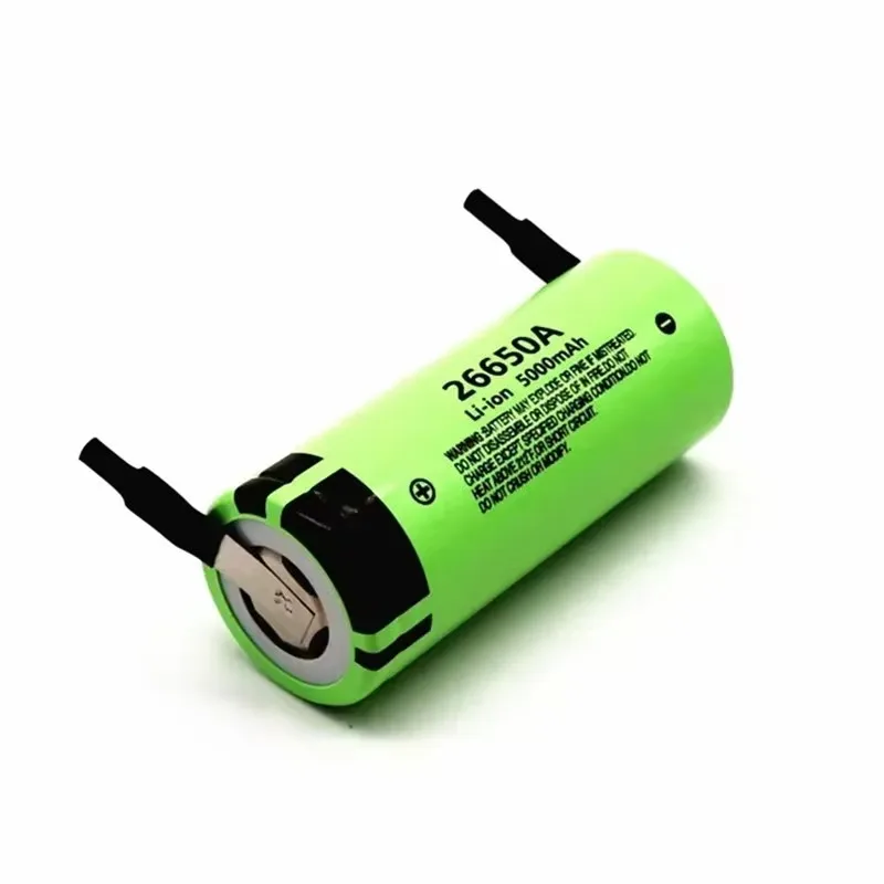 New 26650 Battery 3.7v 5000mAh 20A Discharge High Capacity Lithium Ion Rechargeable Battery 26650+Nickel Sheet