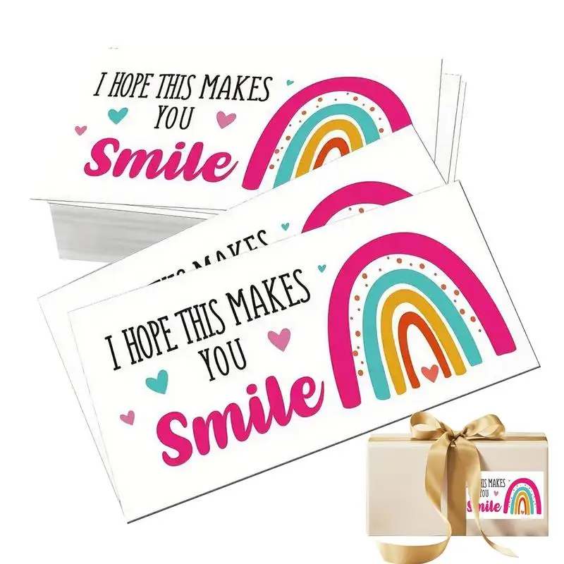 Business Thank You Cards I Hope This Makes You Smile Appreciation Cards 50PCS Portable Quick Drying Cards Thickened Cards Set