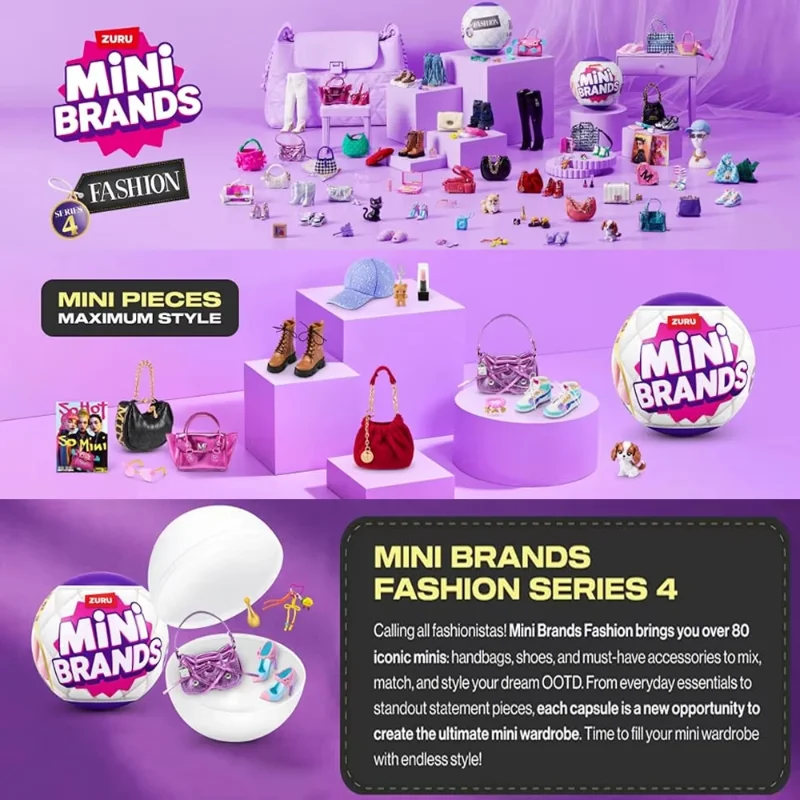 Mini Brand Fashion Mode Series 4 Surprise Box Mini Fashion Shoes and Bags Mystery Box Girl Toy Gift Blind Box Toys Surprise Box - view 5