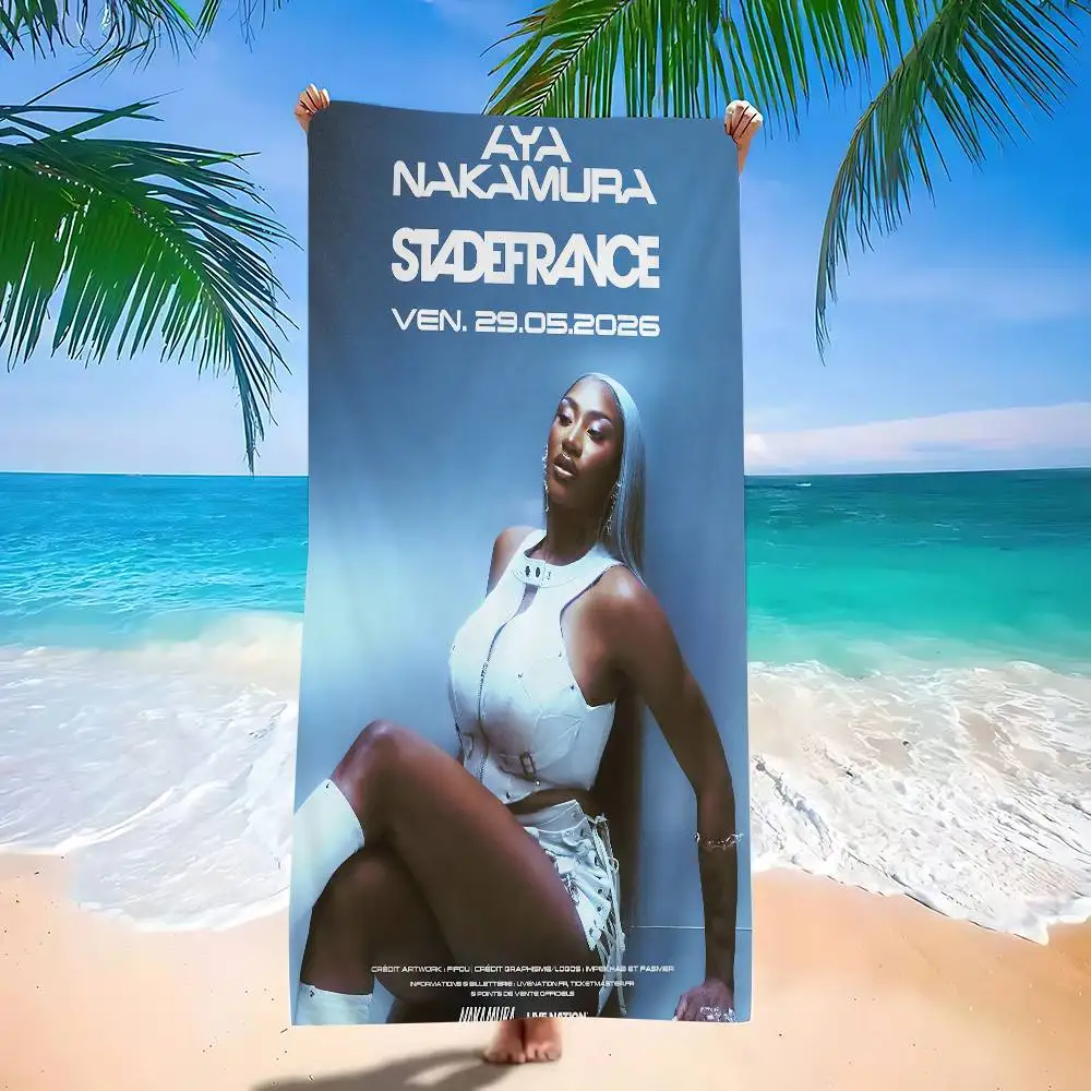 Singer A-Aya Nakamura Microfiber Beach Towel Absorbent Quick dry Soft Yoga Swimming Resort Mountain Climbing Towel