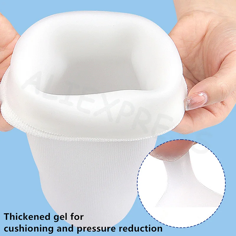 Silicone Soft Cover Liner Leg Sheath for below Knee Amputees Residual Limb Disability Suppo Thickened Calf Prosthetic Gel Sleeve