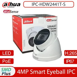 Dahua-Starlight Câmera de Segurança Focal Focal Eyeball, Rede WizSense, PoE, Substituir IPC-HDW2431T-AS-S2, 4MP IR, 30M, IPC-HDW2441T-S