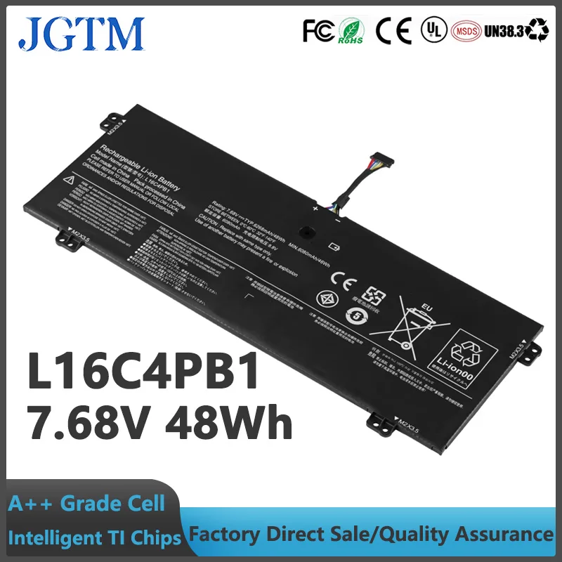 JGTM L16M4PB1 L16L4PB1 7.68v 48Wh Laptop Battery for Lenovo IdeaPad Yoga 730-13IKB 13IWL 13IKB L16C4PB1 Notebook