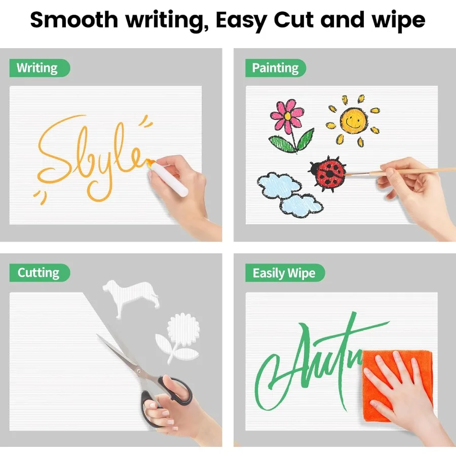 8 pezzi 24 x 36 fogli di plastica Coroplast impermeabili 4 mm di spessore cartelli vuoti per cartelli da giardino esterni decorazioni per prati aperti Ho