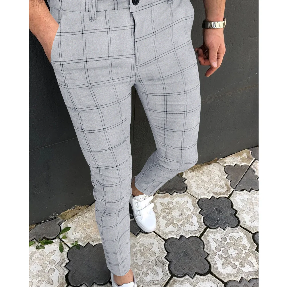 

Simple Business Casual Men's Long Pants Retro Fashion Straight Leg Pants Men's Fashionable Temperament Office Suit Pants MA2