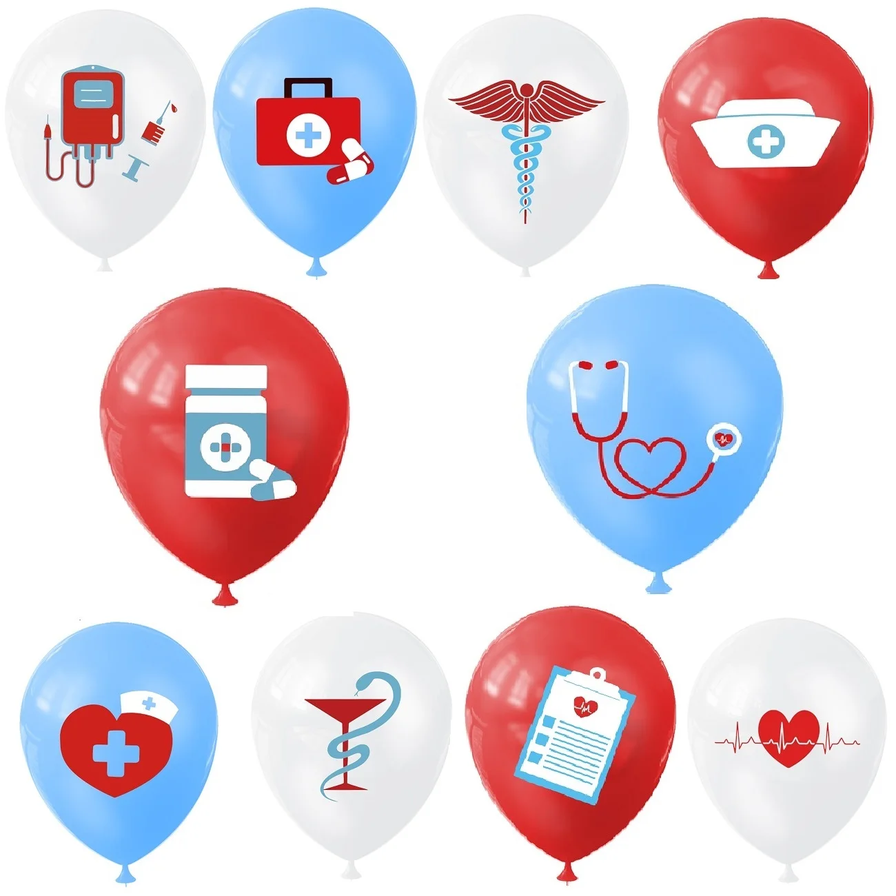 Nurses Day Balloon,Nurse Doctor Graduation Retirement Prom Favours Balloon,Hospital Staff Decoration Nurse Balloon,10pcs