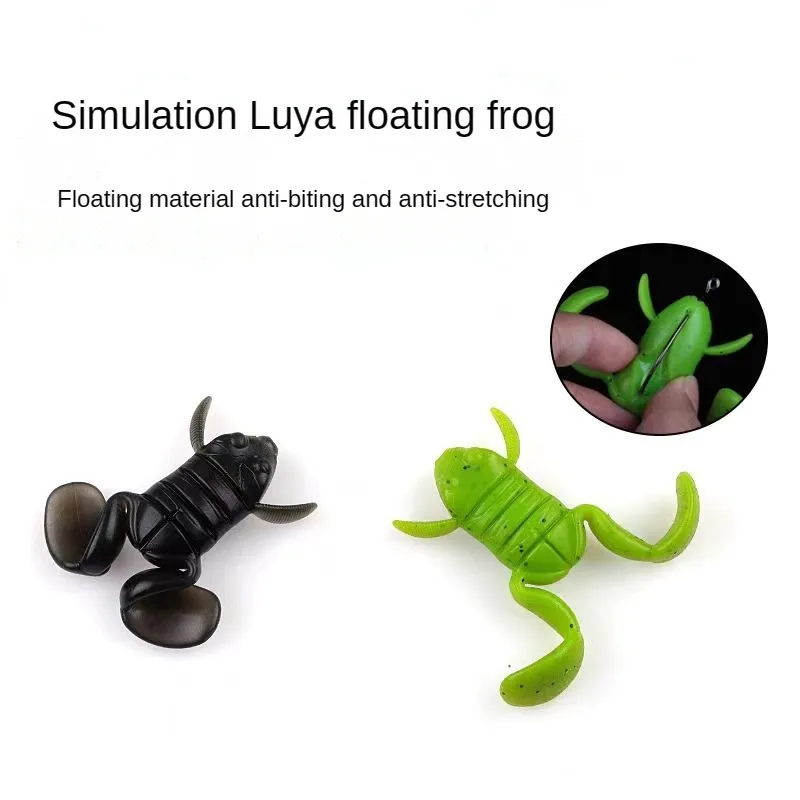 5PCS Pedal Frog Fishing Soft Bait Luya Float Water Bait Appearance Simulation Easy to Hook Anti-tear Bass Blackfish Favorite