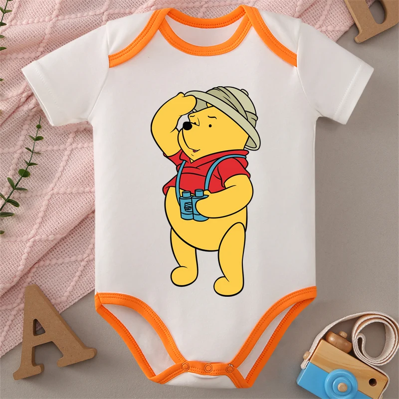 

MINISO Винни-Пух Тигра, 100% хлопок, детская одежда, комбинезон, комбинезон, боди для милого новорожденного 0-12 месяцев, лучший подарок для ребенка