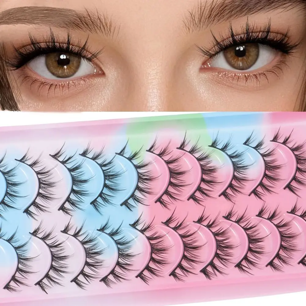 Beauty 3D Seidenfaser Künstliche Wimpern, Dichte Kreuzförmige Natürliche Make-up Augenverlängerungswerkzeuge, Handgefertigte Voluminöse Wimpern
