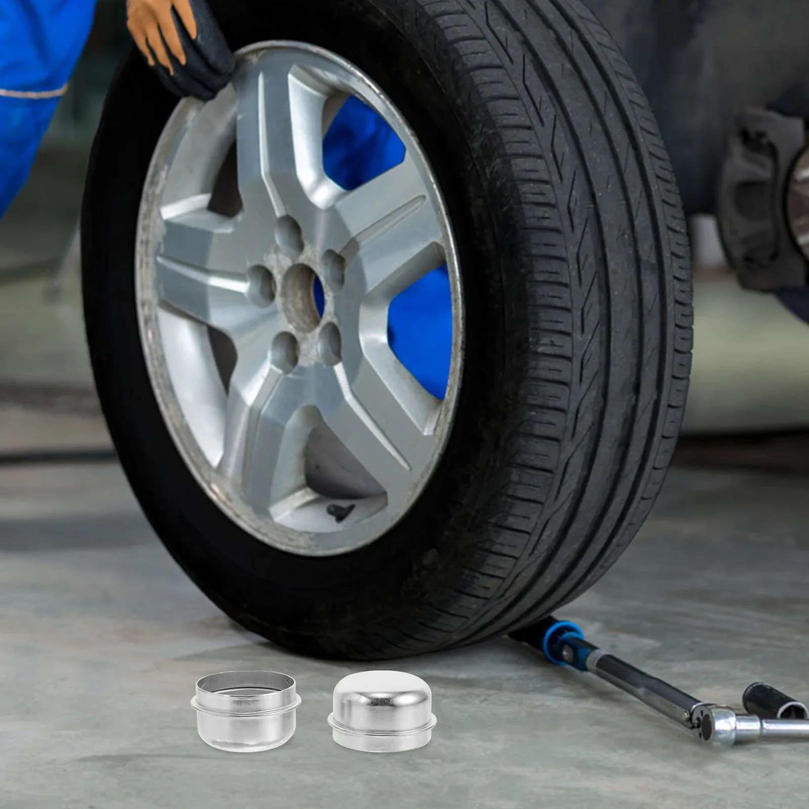 

4pcs Trailer Wheel Hub Dust Covers Grease Caps Axle Hubs RV Flatbed Compatible Protection Sturdy Easy Installation Durability