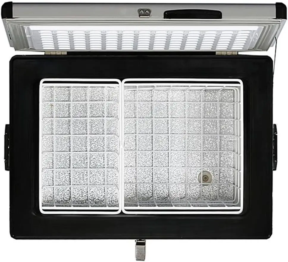 Quart Portable Refrigerator and Deep, AC 110V/ DC 12V, Real Chest Freezer for Car, Home, Camping, and RV with-