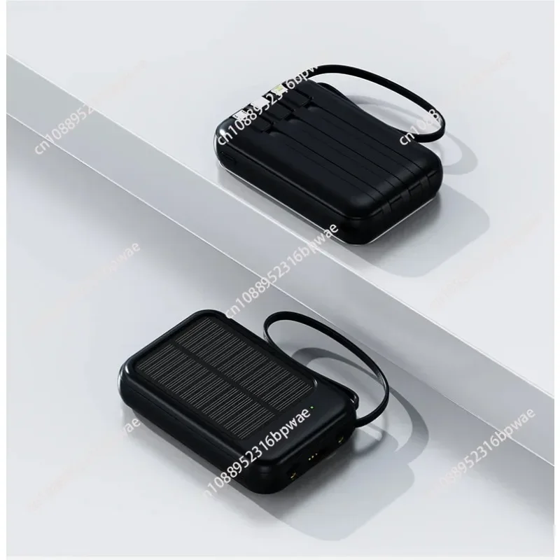 The solar power bank comes with a 20000 mAh camping portable large capacity mobile power supply