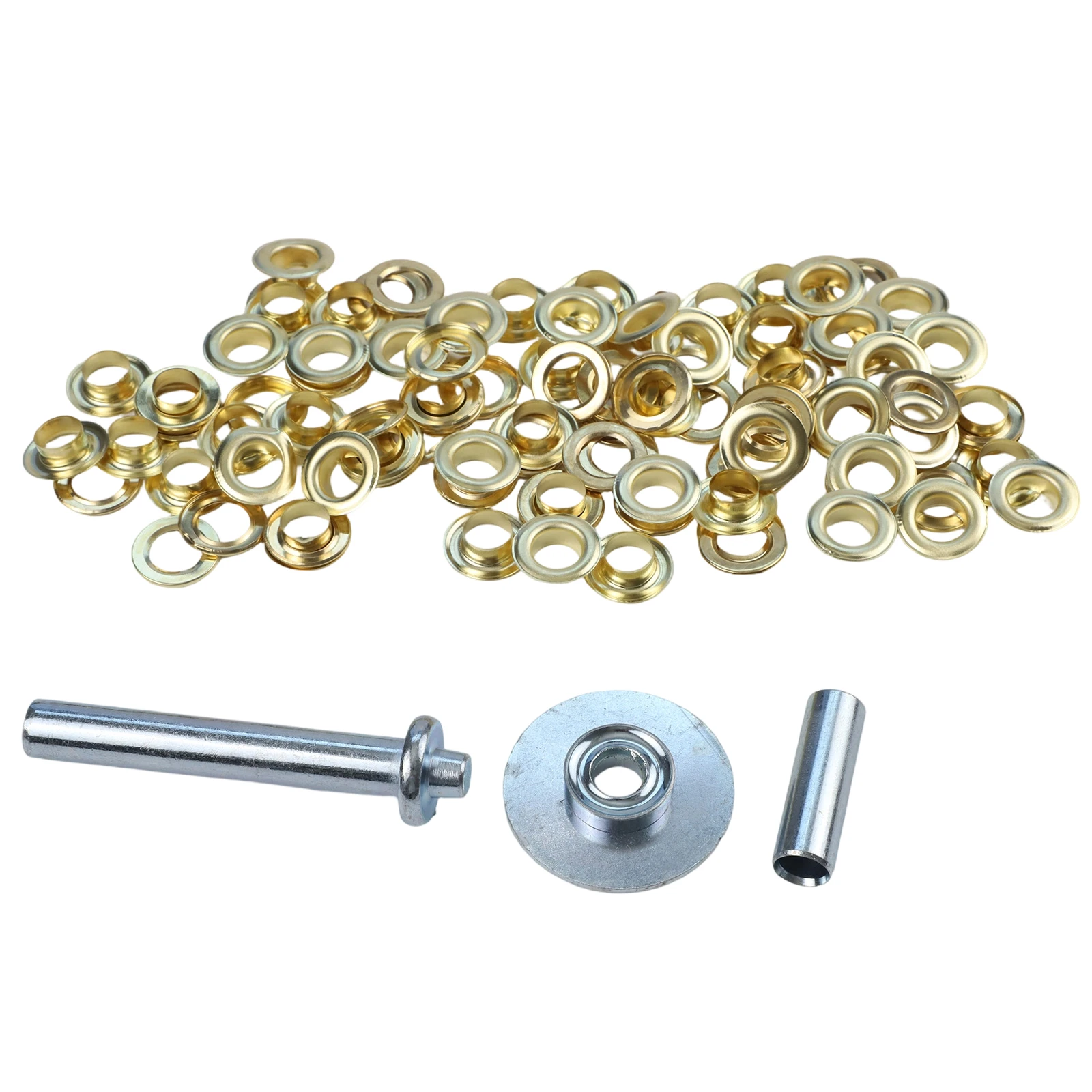 Camping Gear Maintenance About 17.5*9.8*2.2 Cm Grommet Repair Kit Brass Grommet Tools Brass Bronze Grommets 50 Pieces Grommets
